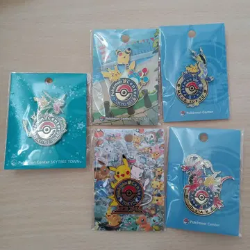 한정판 포켓몬 센터 로고 핀즈 5종 세트 스카이트리 레쿠자