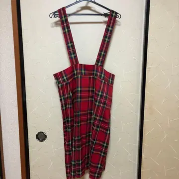 HEIHEI 멜빵 스커트 (RED)