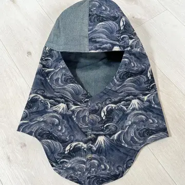 용접 두건 No.273-59.5 일본풍 패턴 운해 / 8온스 데님