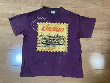 90s 인디언 모터사이클 빈티지 티셔츠 USA제 퍼플