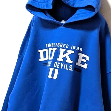 길단 듀크 블루 데빌즈 로고 후드 맨투맨 블루 파랑 L 구제 의류