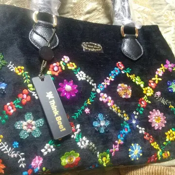 Think Bee! 오버 더 레인보우 자수 숄더백