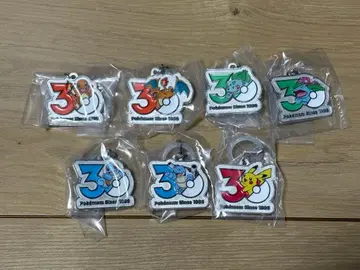 포켓몬 30주년 기념 메탈 참 마스코트 전 7개 세트 POKEMON