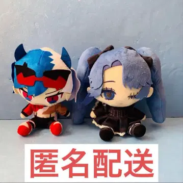 Ado 봉제 인형 au 콜라보 아수라짱. 럭키 블루 세트