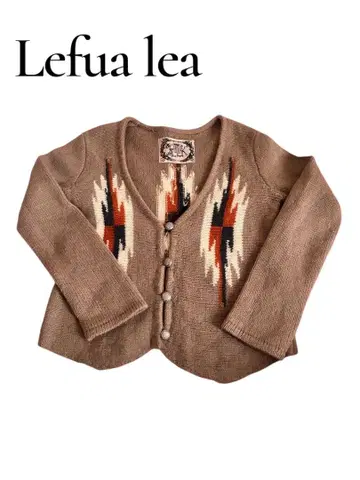 Lefua lea 오르테가 무늬 가디건 Burn Breeze 카멜