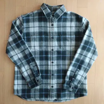 THE NORTH FACE 헤비 플란넬 셔츠 체크 셔츠 블루 XL