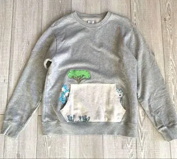 그라니프 11마리 고양이 자수 맨투맨 그레이 남성용 S