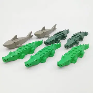 레고 올드 상어 악어 그린 다크 그린 다크 그레이