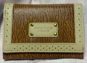 moa moa 3단 폴더형 지갑 동물 패턴