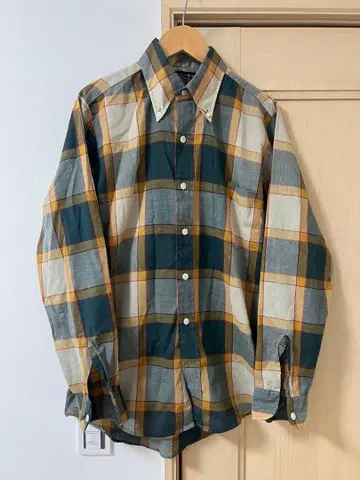60s sears perma prest 체크 버튼다운 셔츠