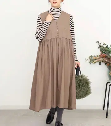 새상품 택 m.n 엠도트엔 코튼 린넨 오버롤 스커트