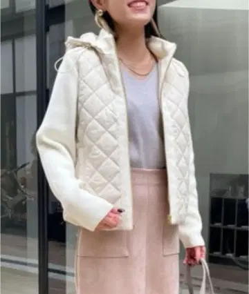 MICO COULIER 충전솜 x 니트 2WAY 절개 자켓