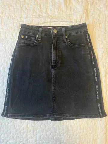 캘빈 클라인 진스 블랙 타이트 스커트