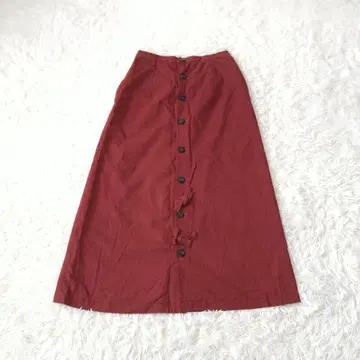 발티크라크 버튼 플레어 스커트 리본 M 버건디