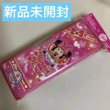 새상품 헤이세이 레트로 디즈니 미니 마우스 양면 필통 펜 케이스 핑크