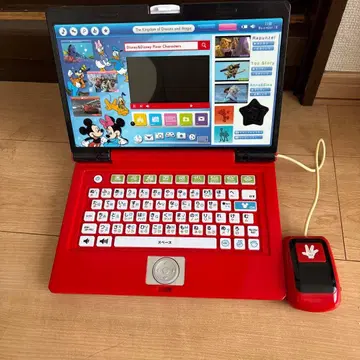 미키 교육용 랩탑 빨간색 노트북 완구