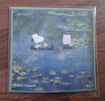 스누피 모네 수련 콜라보 손수건
