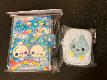 아와와짱 씰북 & 물방울짱 카라비너 포함 미니 파우치