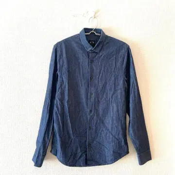 [아르마니 익스체인지] 버튼 셔츠 풀 버튼 긴팔 캐주얼 XS