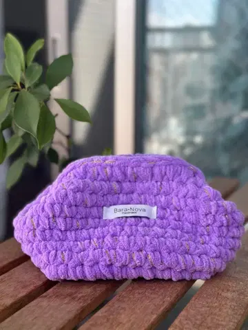 가마구치 크로셰 뜨개질 화장품 파우치 #4