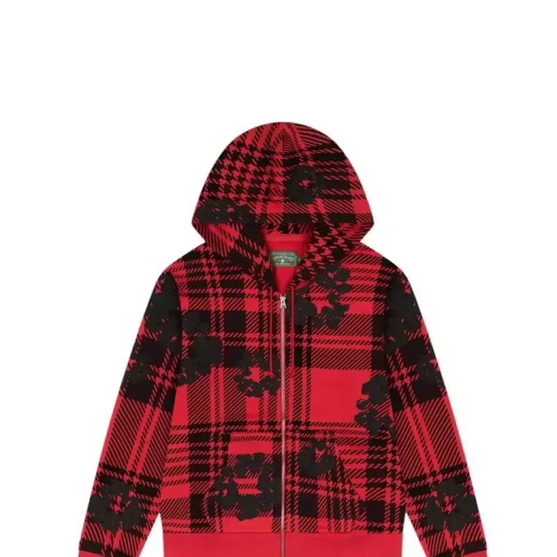 Denim tears plaid hood 데님티어스 후드집업 레드