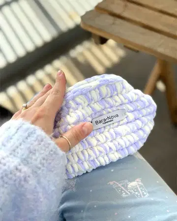 가마구치 크로셰 뜨개질 화장품 파우치 #8