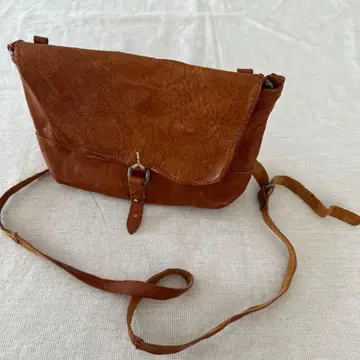 Tideway 브라운 가죽 숄더백