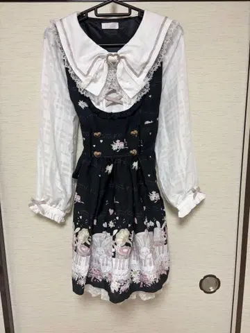 LIZLISA Melody Bunny 패턴 원피스 블랙