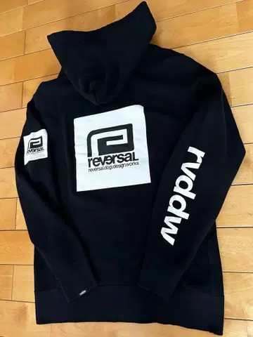 리버설 지퍼 후드티 M 블랙 빅 로고 MMA