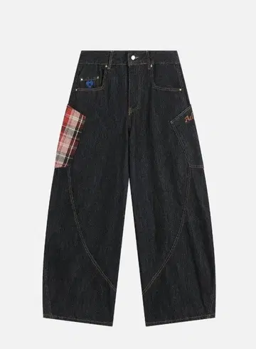 Aelfric Eden 패치워크 와이드 데님 팬츠