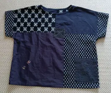 구루메가스리 패치워크 반팔 상의