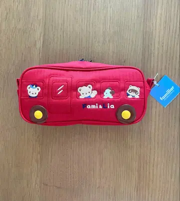 familiar 펜 케이스 펜 파우치 빨간색 파우치