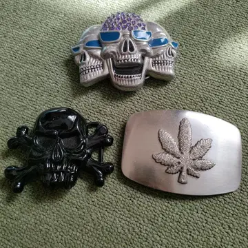 스컬 디자인 버클 세트