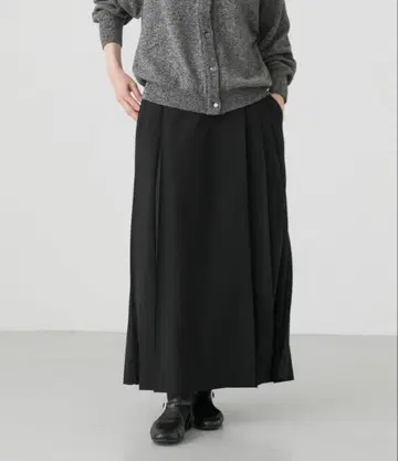 미사용급 카구레 kagure 랩 플리츠 스커트 블랙