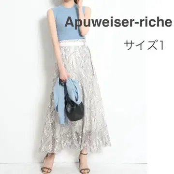 Apuweiser-riche 코드 레이스 스커트/화이트 1