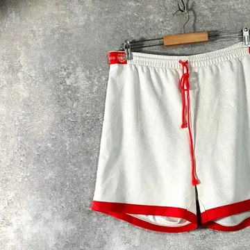 UMBRO 잉글랜드 대표 하프 팬츠 화이트 로고 레드 축구