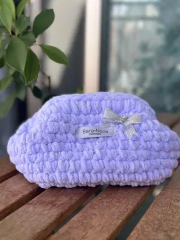 가마구치 크로셰 뜨개질 화장품 파우치 #6