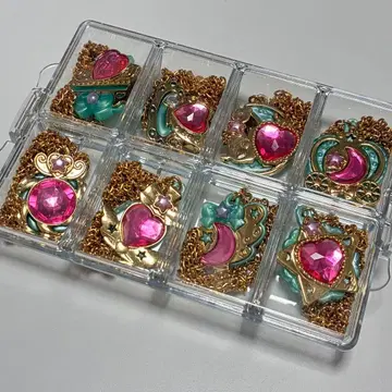 프리미엄 세본스타 8개 세트 금 도금 핑크 보석