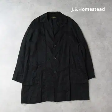 J.S.Homestead / 블랙 린넨 체스터 코트 자켓