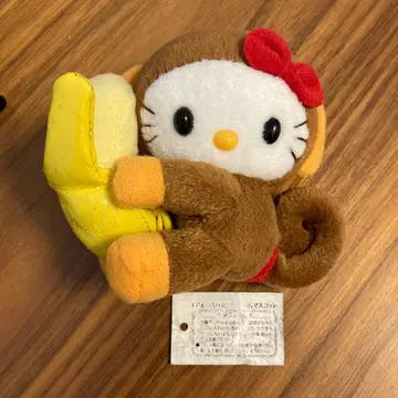 헬로키티 트로피컬 바캉스 인형 마스코트 키링 원숭이 레어