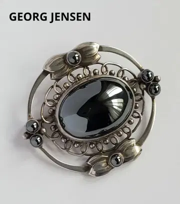 GEORG JENSEN 조지 젠슨 헤마타이트 브로치 주얼리