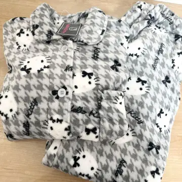 산리오 헬로키티 룸웨어 상하의 세트 하운드투스 체크 패턴 홈웨어