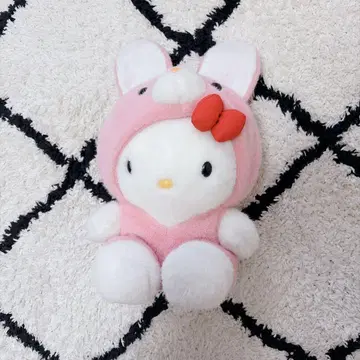 레트로 헬로키티 변신 봉제 인형 토끼 인형옷 핑크 1998 헤이세이