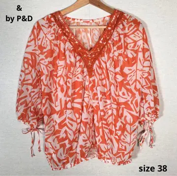 [상태 좋음] 앤드바이 P&D 핑키앤다이안 상의 38