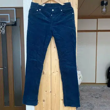 메종 키츠네 네이비 코듀로이 팬츠 29inch