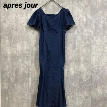 apres jour 아프레 주르 데님 머메이드 원피스 블루 LL