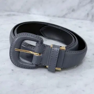 빈티지 레더 벨트 그레이 천연 가죽 벨트 올 가죽