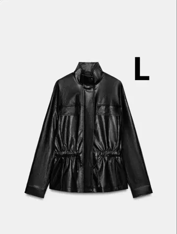 ZARA 자라 하이넥 페이크 가죽 자켓 새상품, 미사용