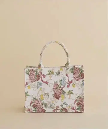 메종 드 플뢰르 플라워 가든 패턴 고블랑 스퀘어 토트백 M 사이즈