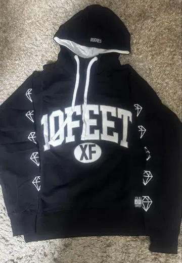 10FEET 블랙 후디 RUDIES 25th 태양 언덕 M
